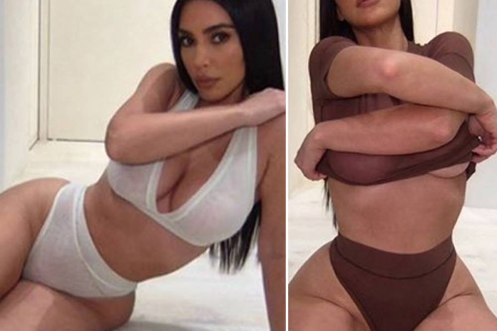 Kim Kardashian - Kim Kardashian gives a glimpse of underboob in very sexy Skims shoot - thesun.co.uk