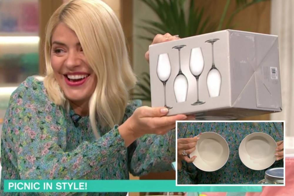 Holly Willoughby - Phillip Schofield - Cheeky Holly Willoughby covers her boobs with bowls as she plans post-lockdown picnic with lots of wine - thesun.co.uk
