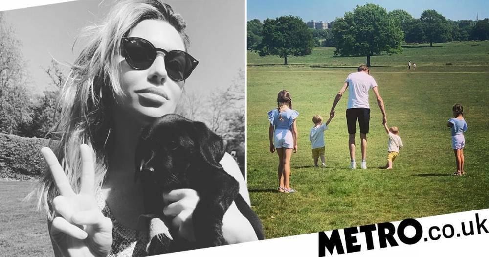 Abbey Clancy - Peter Crouch - Abbey Clancy feeling ‘blessed’ to have her family as they escape lockdown for a walk in the park - metro.co.uk