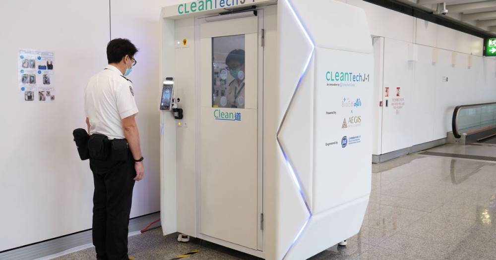 Hong Kong airport trials disinfection booths that kill coronavirus 'within 40 seconds' - mirror.co.uk - Hong Kong - city Hong Kong
