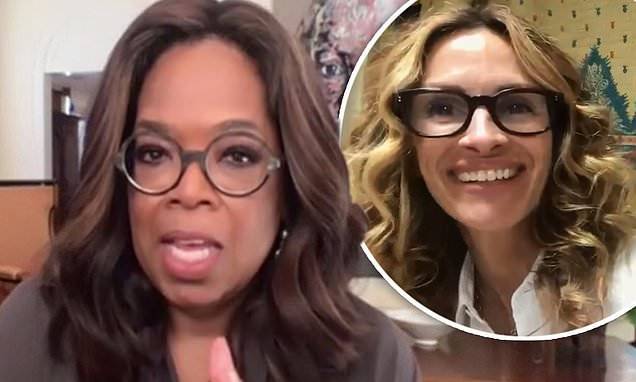 Oprah Winfrey - Julia Roberts - Oprah Winfrey kicks off 24-hour Call To Unite stream for COVID-19...with Julia Roberts and more - dailymail.co.uk
