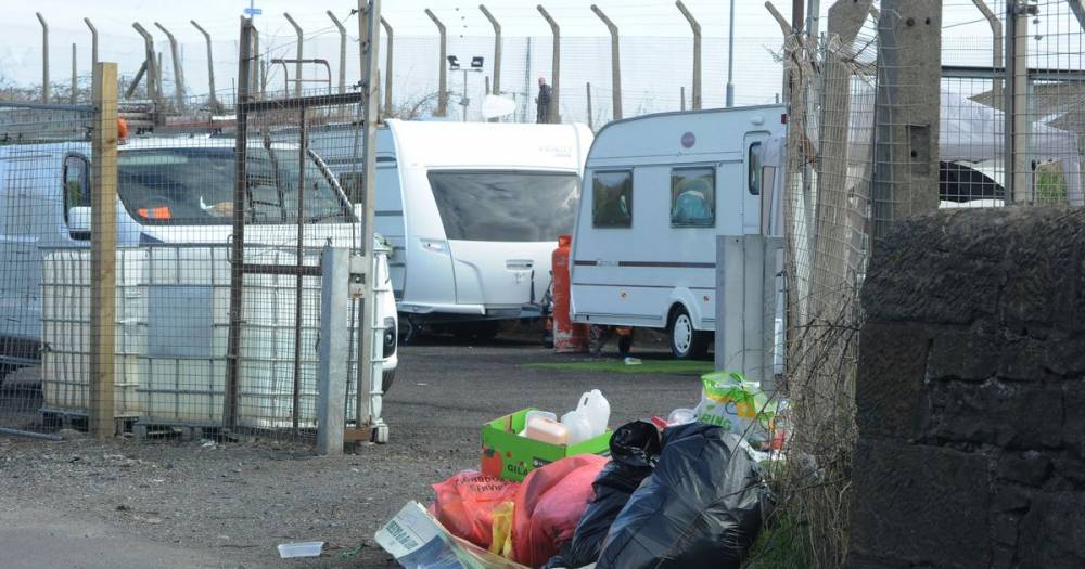 Gas cannisters dumped by travellers at site in Ayr causes South Ayrshire Council to act - dailyrecord.co.uk - county Newton