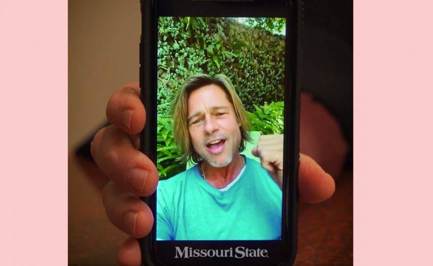 Brad Pitt - Watch Brad Pitt Surprise The Missouri State Graduating Class With Video Message! - perezhilton.com - state Missouri - city Hollywood - city Springfield