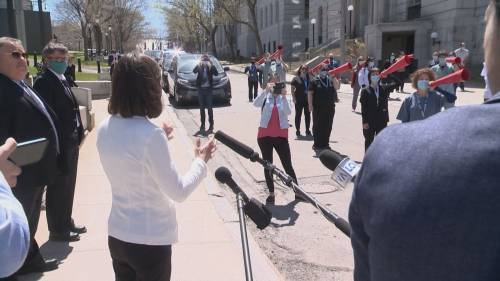 Raquel Fletcher - Tired, frustrated nurses protest outside premier’s office in Quebec City - globalnews.ca - city Quebec