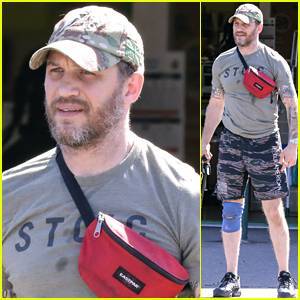 Charlize Theron - Tom Hardy Wears a Knee Brace While Taking Dog to Vet's Office - justjared.com - France - city London