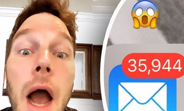 Chris Pratt - Chris Pratt admits he has over thirty five THOUSAND unread emails which made his son Jack 'gasp' - dailymail.co.uk