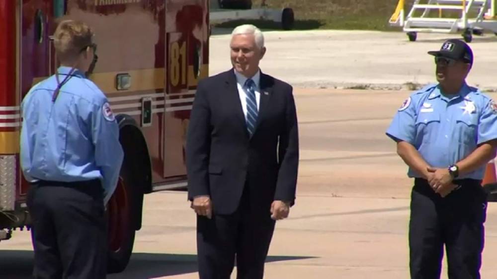 Mike Pence - VP Mike Pence visits tourism-reliant Florida as Disney shops reopen - clickorlando.com - state Florida - county Harris