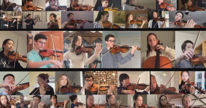 Coronavirus: Canadian violinists unite in isolation to peform virtual tribute - globalnews.ca - Britain - Canada - city Columbia, Britain