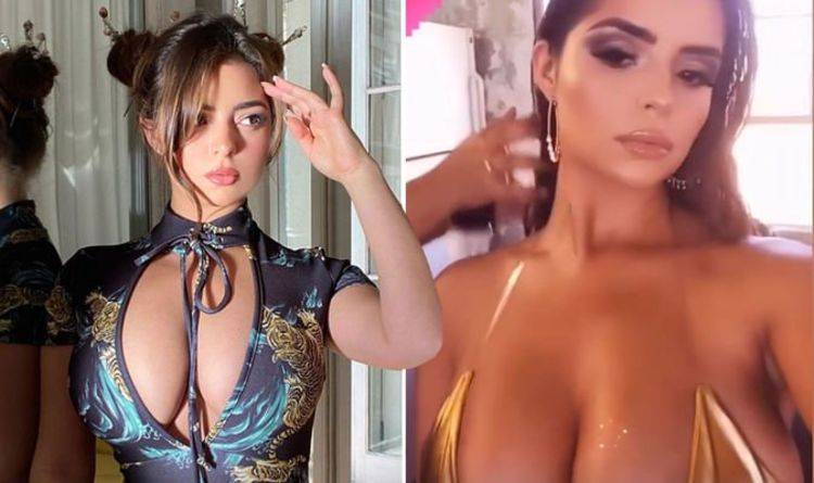 Demi Rose almost spills out of tight attire in risqué move as she gives backstage insight - express.co.uk
