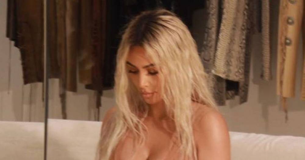 Kim Kardashian - Kanye West - Kim Kardashian-West flaunts toned pins and cleavage in figure-hugging underwear - dailystar.co.uk - city Chicago
