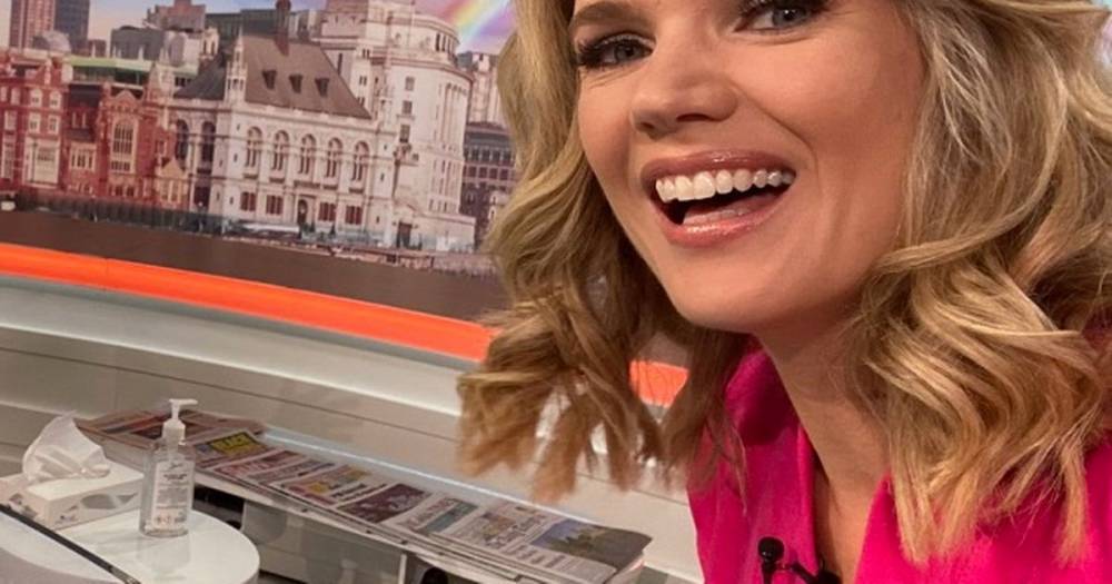 Charlotte Hawkins wows GMB fans in daringly plunging dress as she returns to show - dailystar.co.uk - Britain - city Charlotte - Charlotte, county Hawkins - county Hawkins