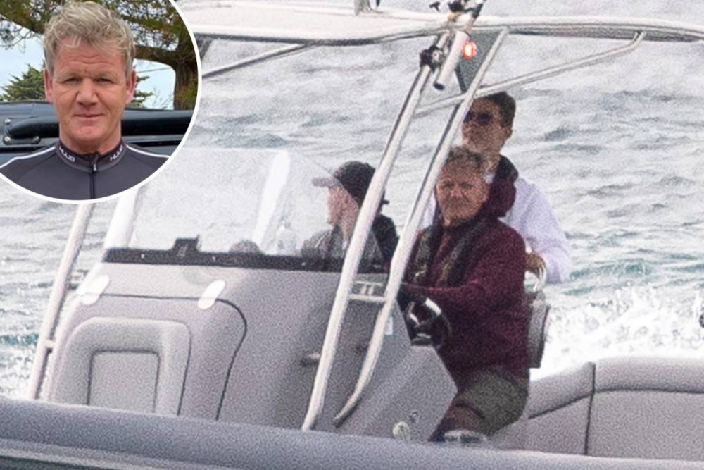 Gordon Ramsay - Gordon Ramsay and son Jack rip up the coast in a speedboat after angering neighbours by travelling to second home - thesun.co.uk