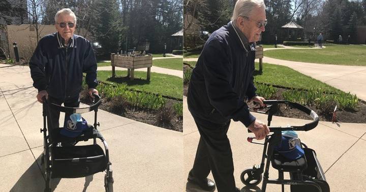 Tom Moore - Coronavirus: Newmarket WWII veteran walking 100 km to raise money for medical research - globalnews.ca - county Moore