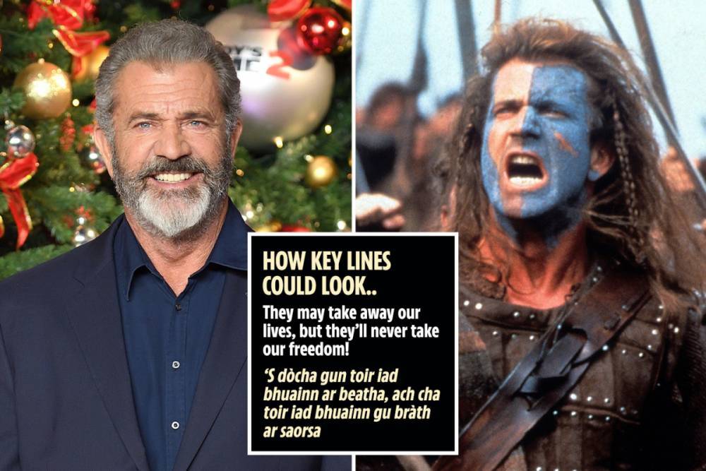 Mel Gibson - Hollywood legend Mel Gibson reveals he wanted to film the whole of Braveheart in GAELIC - thesun.co.uk - Britain - Los Angeles