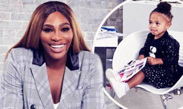 Serena Williams - Serena Williams with her 'business associate' daughter Olympia - dailymail.co.uk