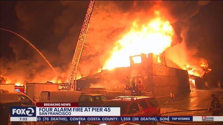 Inferno destroys warehouse at San Francisco's famous Fisherman's Wharf, firefighters save WWII-era ship - fox29.com - San Francisco - city San Francisco