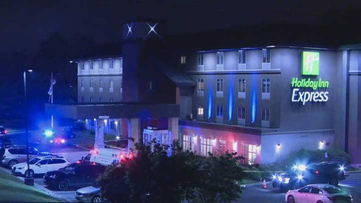 Police searching for gunman after shooting at Holiday Inn in Bucks County - fox29.com - state Nevada - state New Jersey - county Bucks - state Texas - county Falls - Turkey