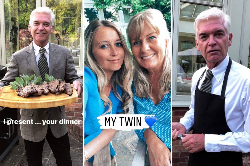 Phillip Schofield - Phillip Schofield dresses up in a suit and tie for a family BBQ with wife Steph - thesun.co.uk