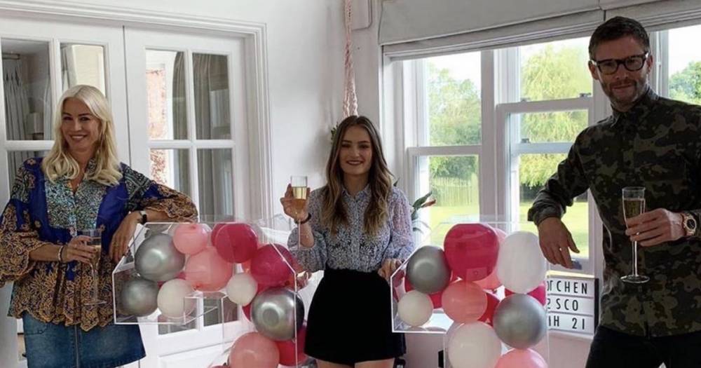 Denise Van-Outen - Eddie Boxshall - Denise Van Outen throws stepdaughter Leah an incredible 21st birthday in lockdown with Chanel cake, hot tub and disco - ok.co.uk