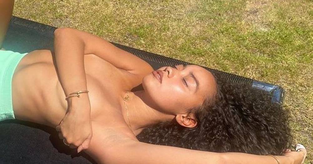 Leigh Anne Pinnock - Leigh-Anne Pinnock sets 'temperatures rising' in sizzling topless sunbathing snap - mirror.co.uk