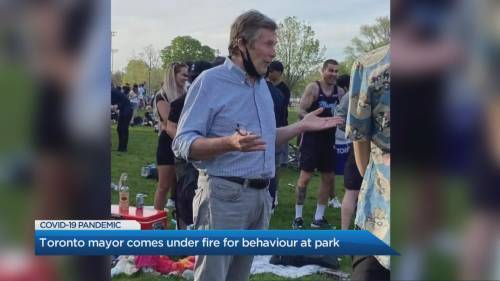 Miranda Anthistle - Toronto mayor comes under fire for behaviour at downtown park amid coronavirus pandemic - globalnews.ca