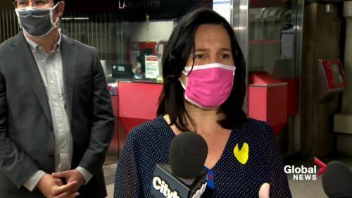 Brayden Jagger Haines - Montreal, Laval public transit agencies hand out free masks amid coronavirus pandemic - globalnews.ca