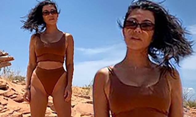 Kourtney Kardashian - Kourtney Kardashian wears bikini in Instagram desert photos - dailymail.co.uk