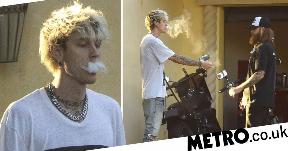 Megan Fox - Aston Martin - Machine Gun Kelly is one cool character as he shares cigarette with pal amid Megan Fox rumours - metro.co.uk