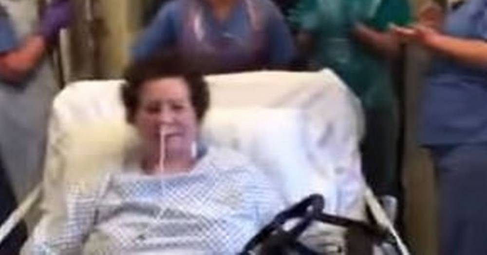 Inspirational video of patient who needed ventilator leaving ICU after more than a month - manchestereveningnews.co.uk