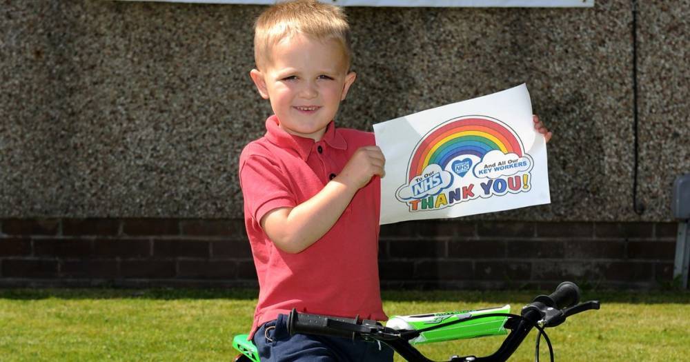 Tom Moore - Determined four-year-old raises almost £3000 for the NHS through lockdown cycling - dailyrecord.co.uk