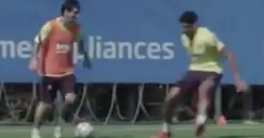 Lionel Messi - Lionel Messi leaves team-mates on floor with breathtaking skill in Barcelona training - dailystar.co.uk - Spain - Argentina