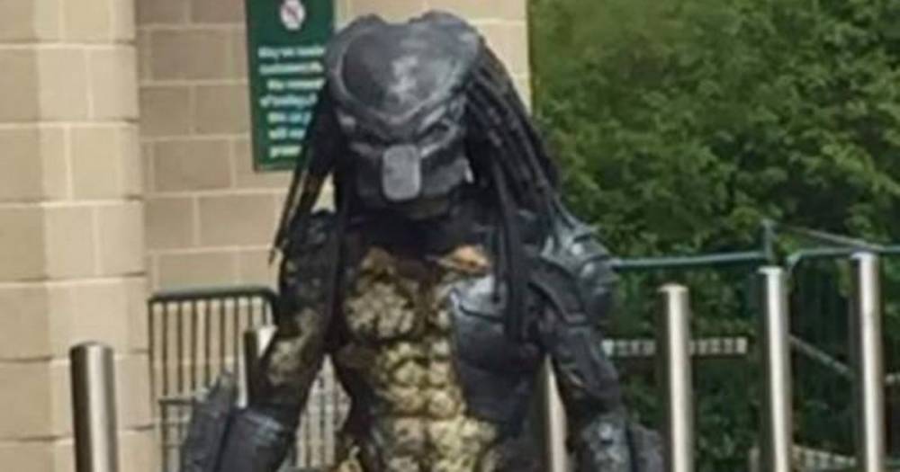 Stunned Glasgow Morrison's shopper pictures man dressed as Predator in next level PPE gear - dailyrecord.co.uk - Scotland - county Morrison