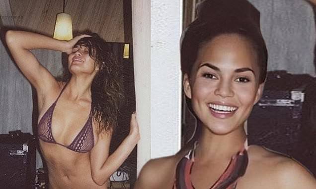 Chrissy Teigen - Chrissy Teigen flaunts incredible bikini body in throwback snaps from Sports Illustrated fittings - dailymail.co.uk