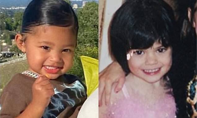 Kylie Jenner - Kylie Jenner reposts side-by-side comparison shot of herself and daughter Stormi, two, at same age - dailymail.co.uk