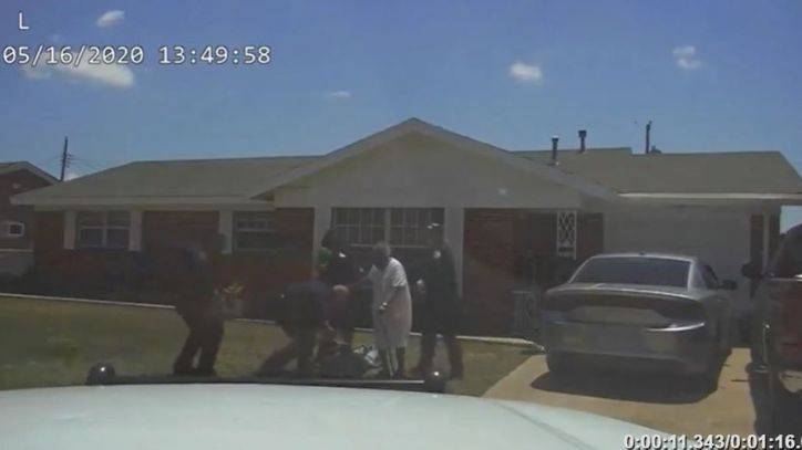 Body camera footage shows 90-year-old woman fall during grandson's arrest - fox29.com - state Texas - county Midland