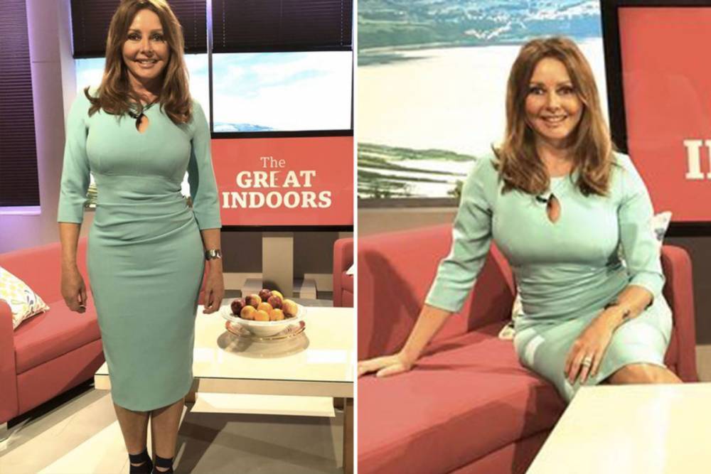 Carol Vorderman - Carol Vorderman, 59, wows fans as she shows off hourglass curves in peephole dress - thesun.co.uk
