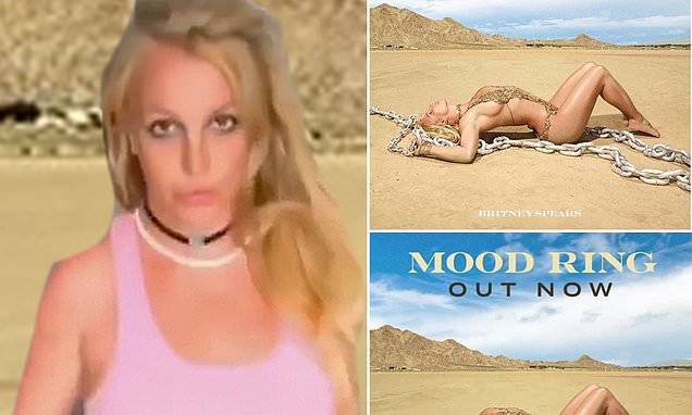 Britney Spears recycles updated Glory album cover from 2016 for her Mood Ring single cover - dailymail.co.uk