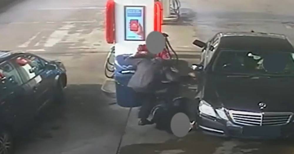Shocking moment thug rams man with car on petrol station forecourt in 'drugs deal gone wrong' - manchestereveningnews.co.uk