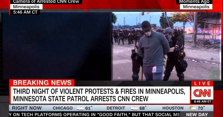 George Floyd - CNN reporter arrested live on television while covering Minneapolis protests - globalnews.ca - city Minneapolis