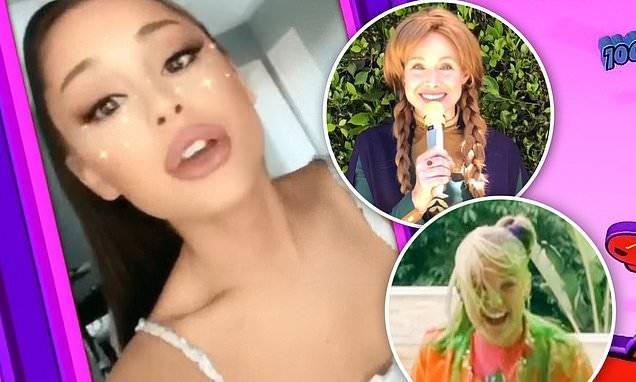 Ariana Grande - Ariana Grande wins Favorite Female Artist at home during first-ever virtual Kids' Choice Awards - dailymail.co.uk