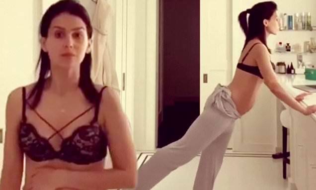 Hilaria Baldwin - Hilaria Baldwin reveals she works out in the bathroom 'every night when my family is finally asleep' - dailymail.co.uk