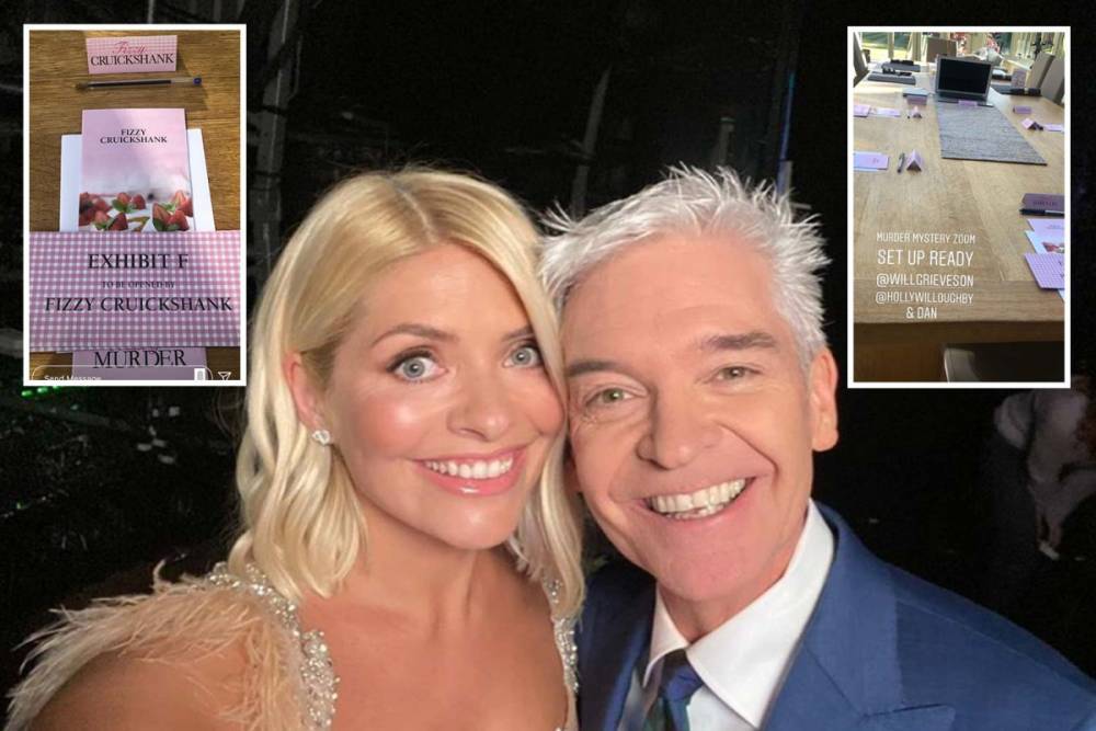 Holly Willoughby - Phillip Schofield - Dan Baldwin - Holly Willoughby and Phillip Schofield reunite after half term break for Friday night party with their families online - thesun.co.uk