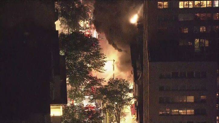 Crews battling large fire at 3 story building in Center City - fox29.com - city Center