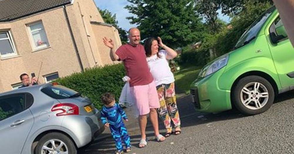 Scots couple in tears after surprise convoy with loved ones on would-be wedding day - dailyrecord.co.uk - Scotland - county Ross