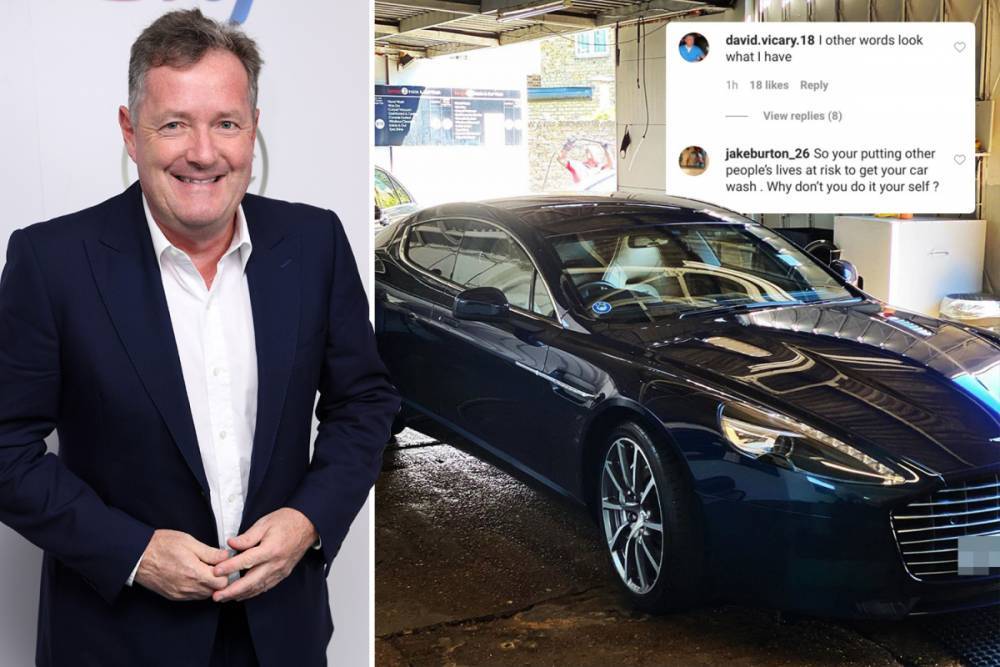 Piers Morgan - Aston Martin - Piers Morgan leaves fans disgusted as he shows off his flashy Aston Martin while they struggle to pay bills after corona - thesun.co.uk - Britain