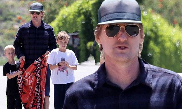 Owen Wilson - Owen Wilson spends quality quarantine time with his two sons after never meeting his baby daughter - dailymail.co.uk - state California