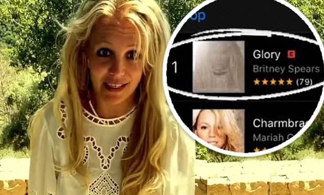Britney Spears is 'having the best day ever' after her 2016 album Glory tops the iTunes charts - dailymail.co.uk