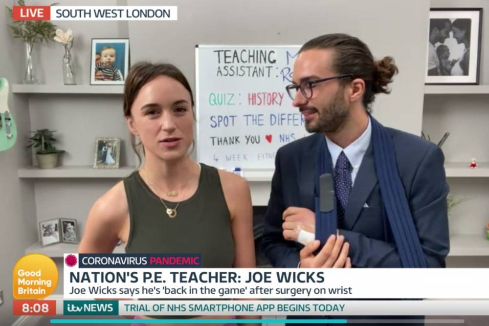 Joe Wicks reveals injured hand has an ‘open wound’ as wife Rosie prepares to take over his YouTube PE Lessons - thesun.co.uk - Britain