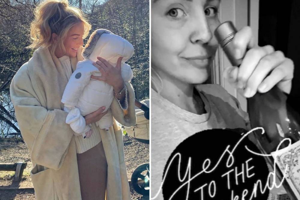 Lydia Bright - Lydia Bright is forced to defend herself from mum-shamers after drinking wine while looking after baby Loretta - thesun.co.uk
