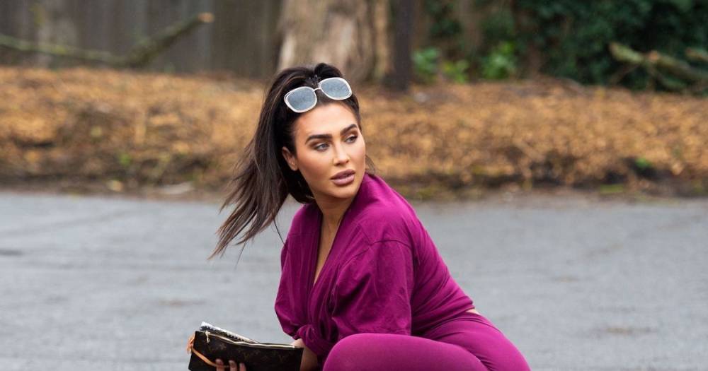 Lauren Goodger - Louis Vuitton - Lauren Goodger gets sweaty in impossibly tight tracksuit on her daily run - mirror.co.uk